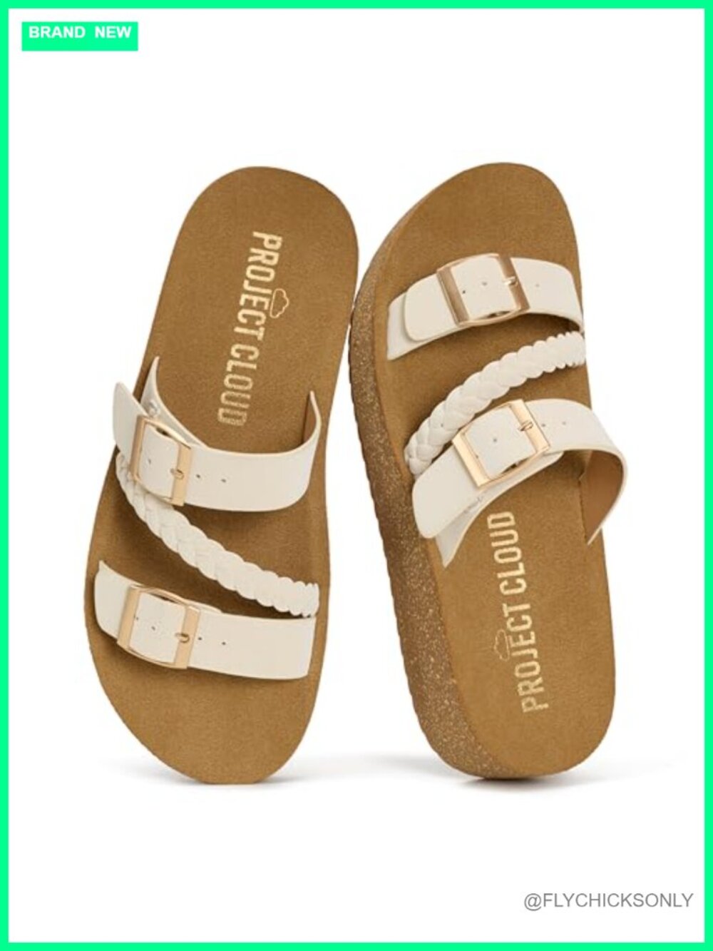 Project Cloud Kreme Platform Sandals Women Slip On Comfortable Wedge Casual